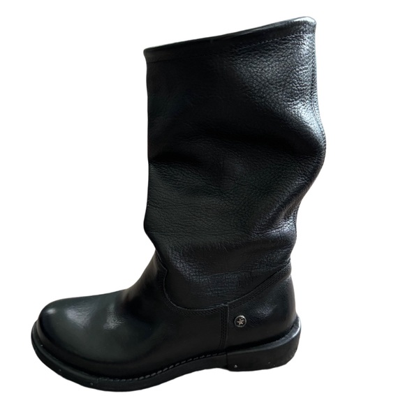 NEW Italian Leather Moto Boot Black Size 36 *fits like a size 5 - Picture 2 of 5